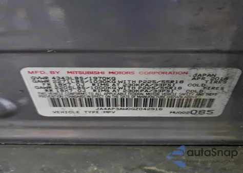 2016 Mitsubishi Outlander Sport Es z USA, uszkodzony, nr VIN JA4AP3AW0GZ042916